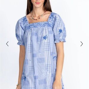 Johnny Was Marbella Square Neck Park Dress
